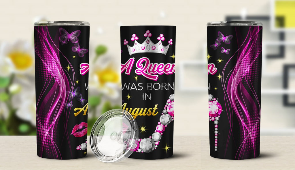 A Queen was born in Birthday Tumbler